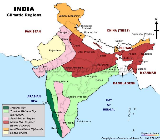 Climate Map of India